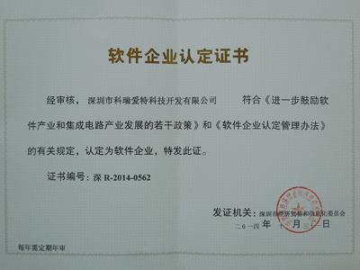 ayx爱游戏体育双软企业证书